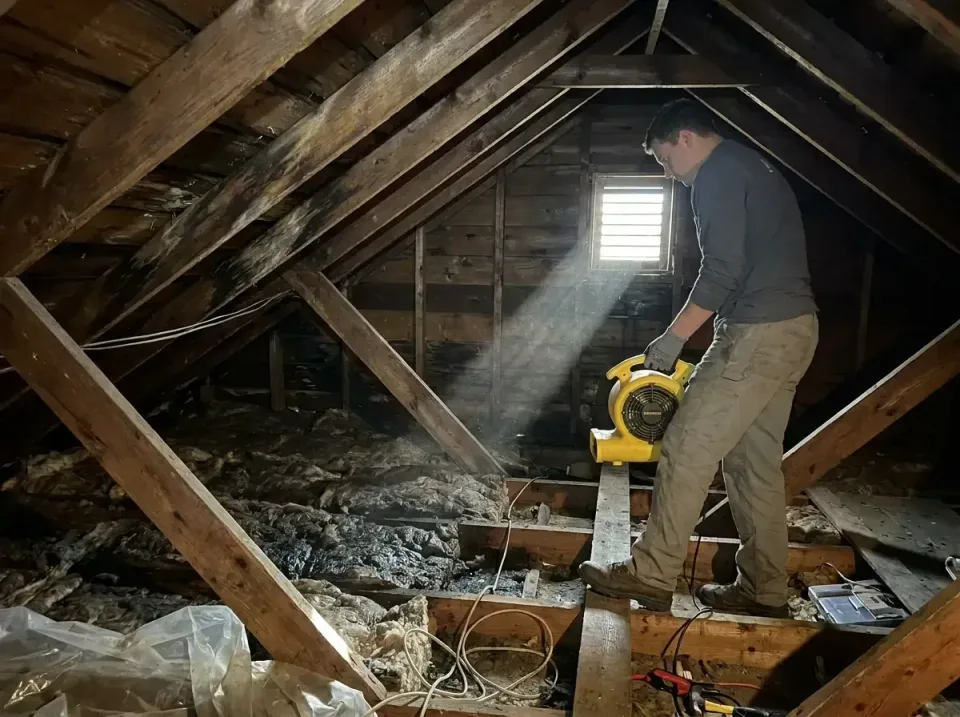 attic-water-damage-drying-proc-007 — frequently asked questions, Emergency Water Extraction & 24/7 Flood Response in Rosemon…